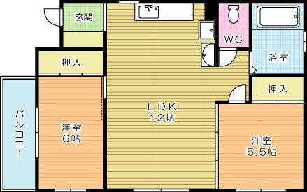 エステート足立  305号室 間取り