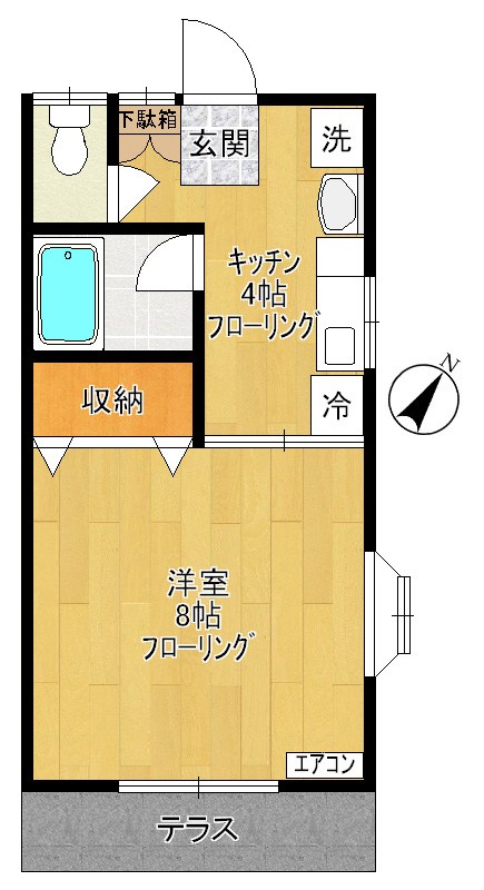ワンズファーム 101号室 間取り