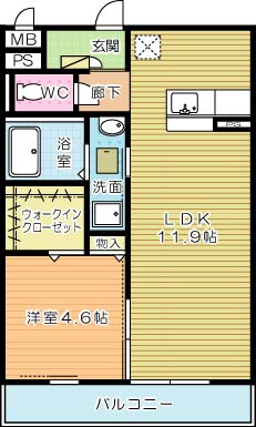 D-K house 305号室 間取り