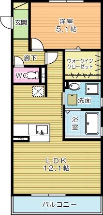 D-K house 201号室 間取り