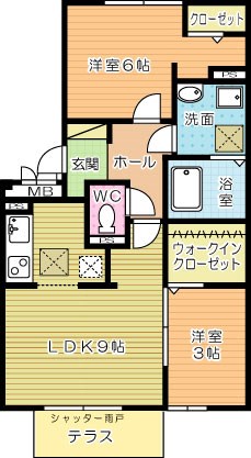 FK-ROCK 103号室 間取り