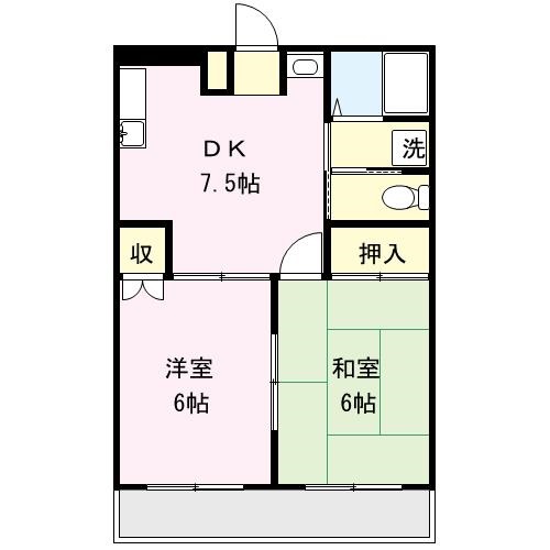 メゾンテイⅢ 202号室 間取り