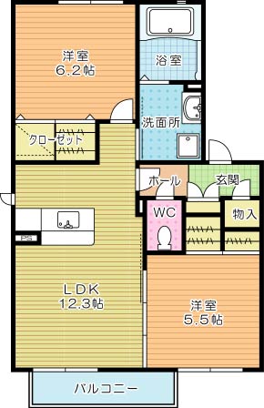 パルテールヴィラⅡ 間取り図