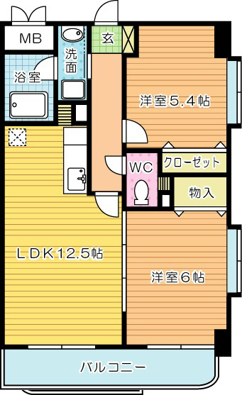 ＷＩＮＧＳ片野Ⅱ（ウィングス片野Ⅱ） 間取り図