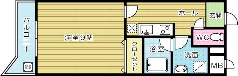 グッドシティ下富野 203号室 間取り