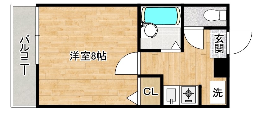 エスポワール城野  603号室 間取り