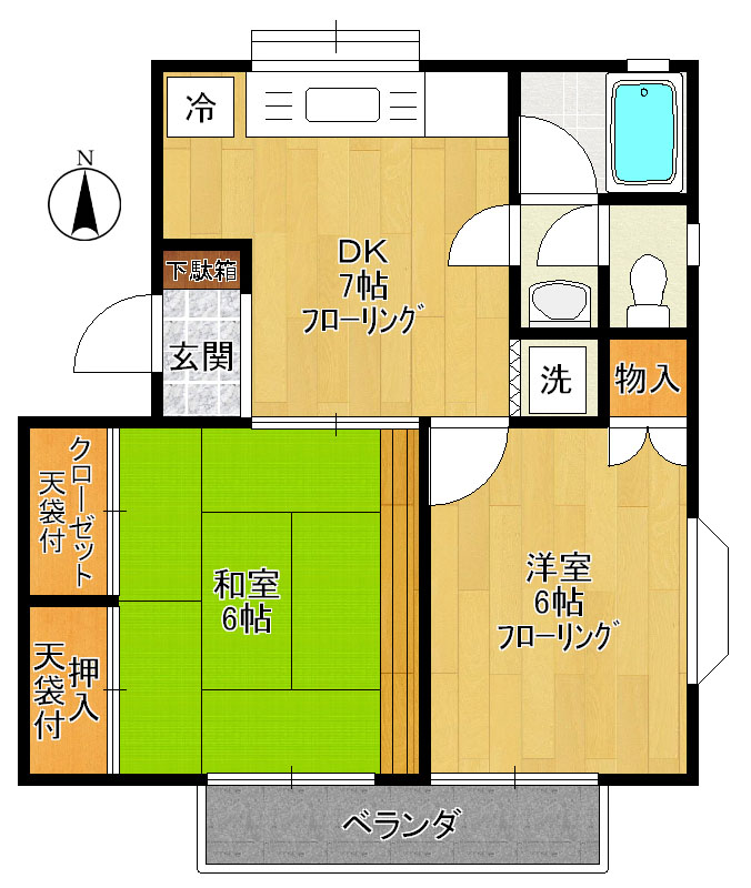 メゾンプラティークC棟 102号室 間取り