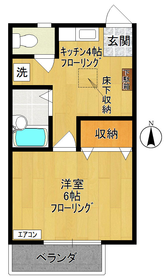 メゾンエフ 102号室 間取り