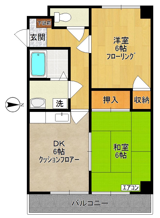 フローレス向ヶ丘 302号室 間取り