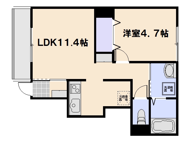 リベルテ 101号室 間取り