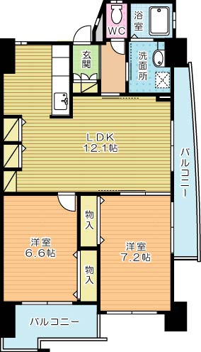 Gran Espacio Asano（グランエスパシオ浅野） 601号室 間取り