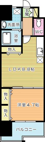 Gran Espacio Asano（グランエスパシオ浅野） 603号室 間取り