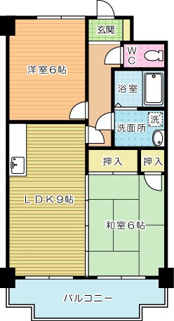 足立インターハイツ 402号室 間取り