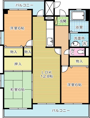 グレートハウス晩餐館  501号室 間取り