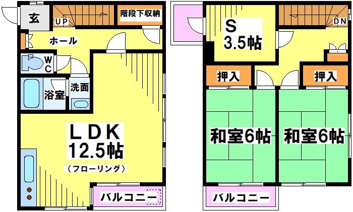 サンライズ狛江　B 201号室 間取り