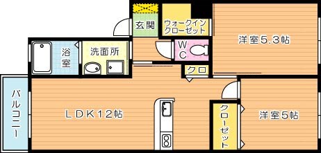 アールエムハイツⅣ 202号室 間取り