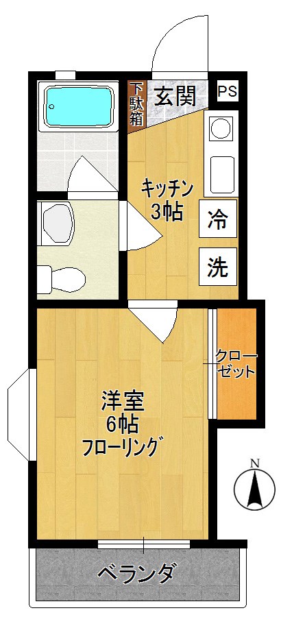MKハイツ～エムケーハイツ～ 205号室 間取り