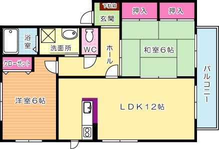 アネシス一枝Ｂ棟 202号室 間取り