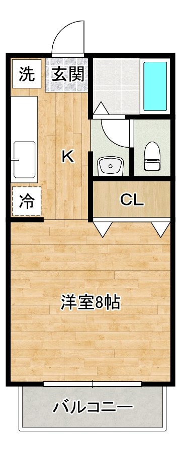 ビーラインＨＡＹＡＭＡ 206号室 間取り