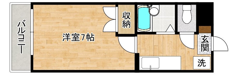 シャトレ徳力 505号室 間取り