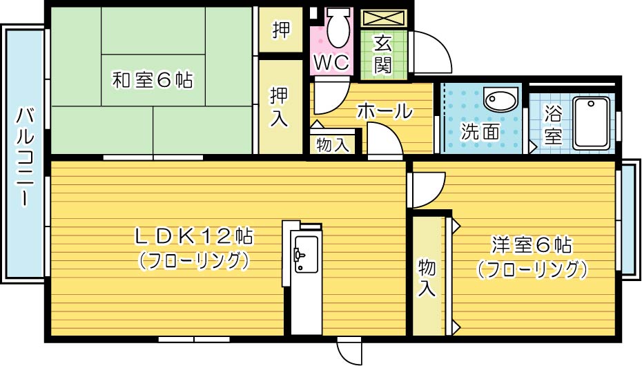 ヴェルドミール霧ヶ丘　Ａ棟 101号室 間取り