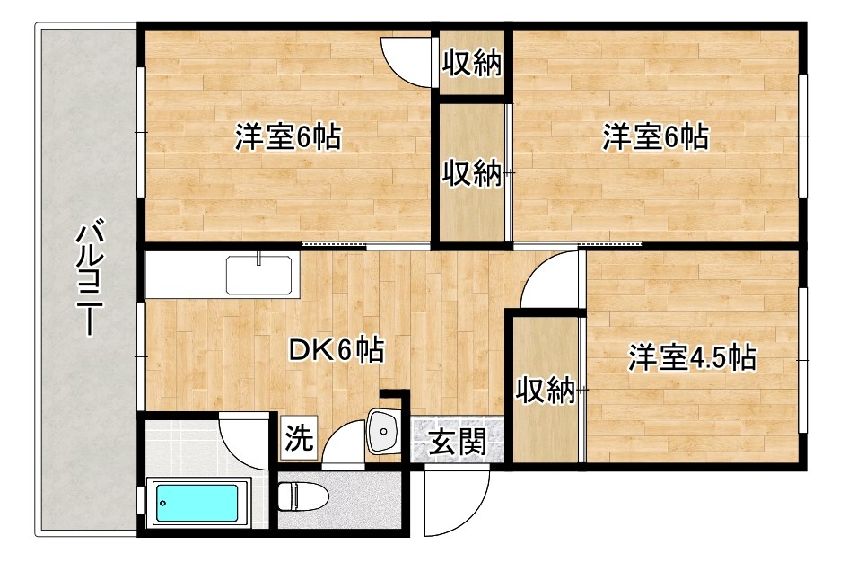 本梅ビル  103号室 間取り
