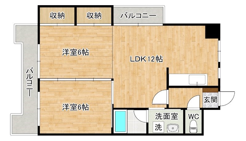 アルシュ北方 201号室 間取り