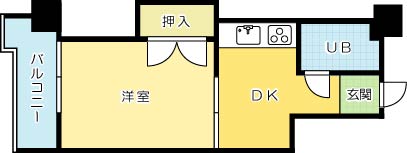 小倉第二鳳城ビル 702号室 間取り