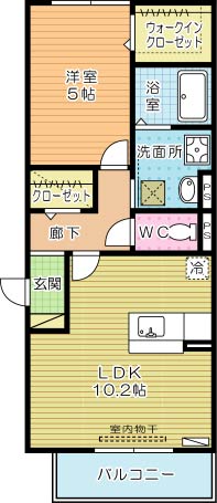 エトワール中井 302号室 間取り