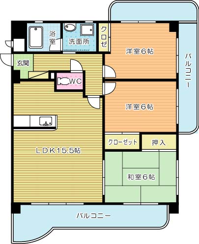 アルゴヴィラージュ嵐山 403号室 間取り