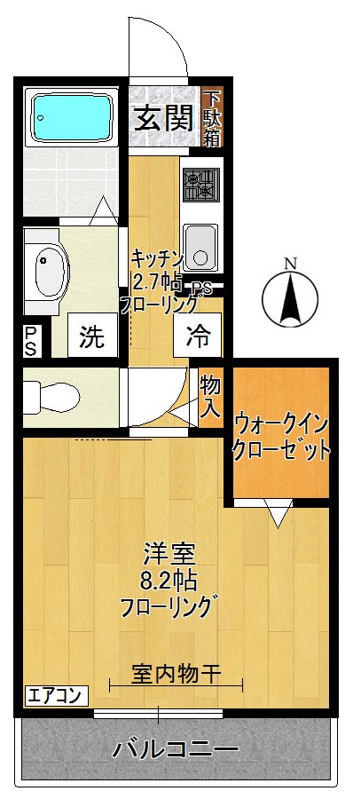 ヴェル・ル 103号室 間取り
