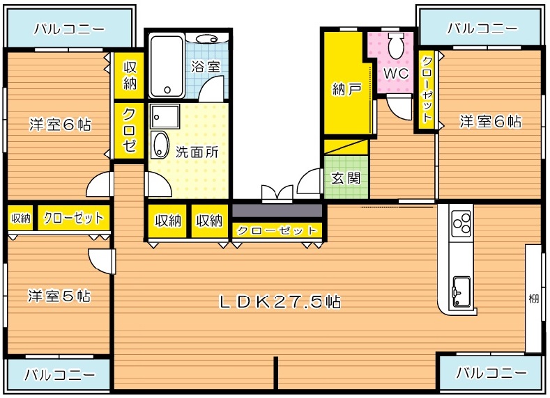 ガルデコート  301号室 間取り
