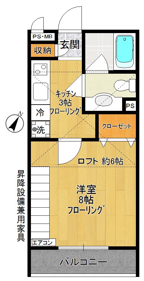 ベルメランジェII 203号室 間取り