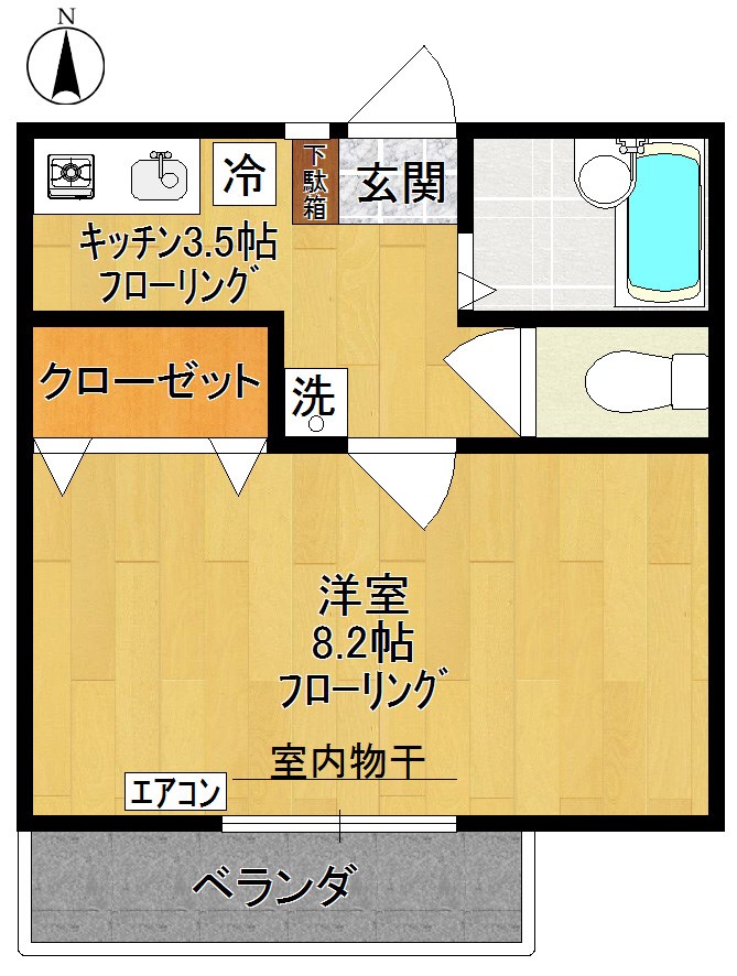 エスカローラ 105号室 間取り