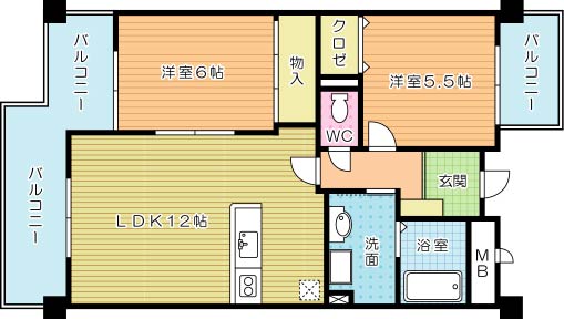 サンシティアヴァンテ  303号室 間取り