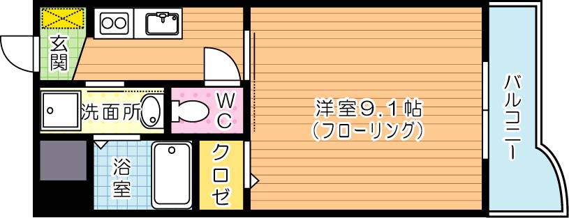 セレスタイト黒崎 608号室 間取り