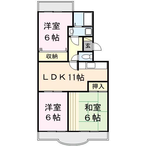 第三葵マンション 302号室 間取り