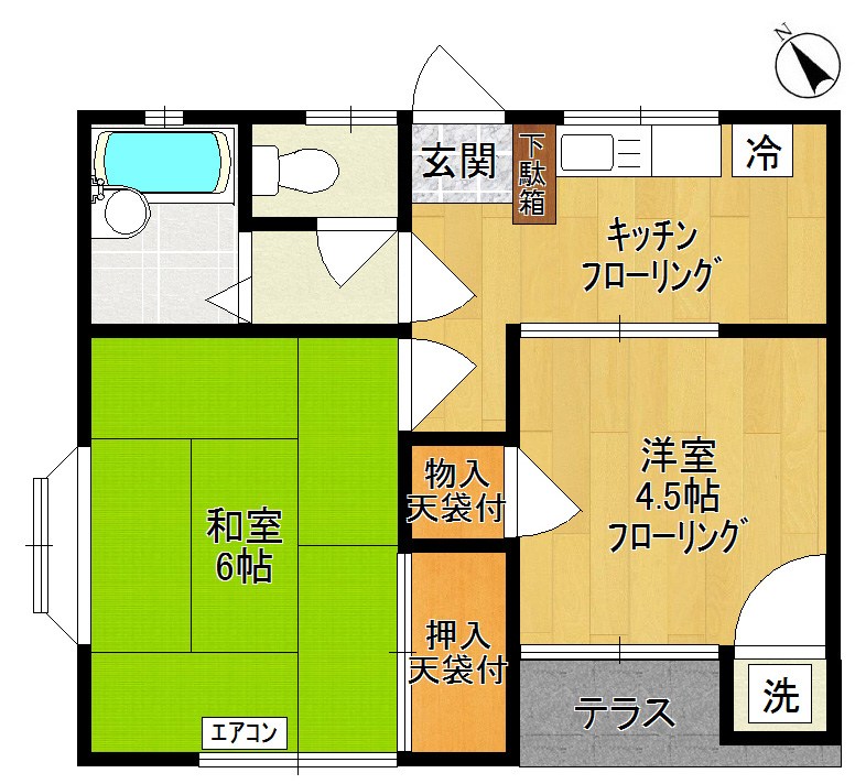 パルコート登戸 103号室 間取り