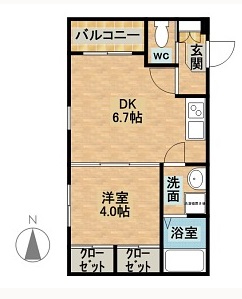 愛知県名古屋市西区上名古屋２丁目 間取り