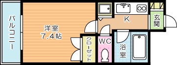 協和リバーサイドビル  403号室 間取り