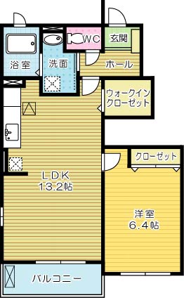メリディオ葛原Ｄ 103号室 間取り