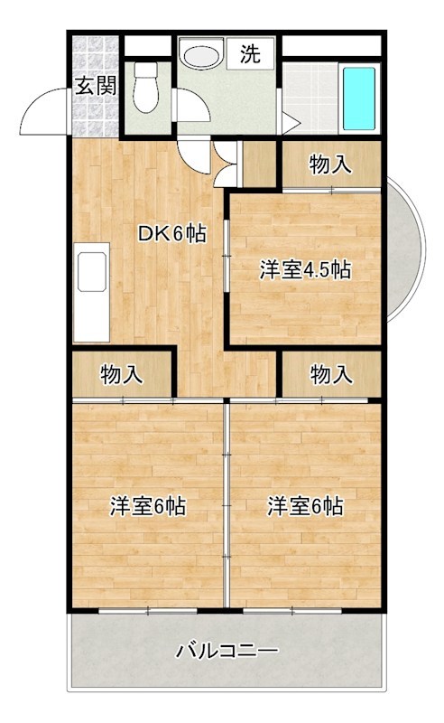 アテイン門司 101号室 間取り
