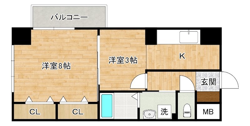 ヒット馬借テラス 401号室 間取り