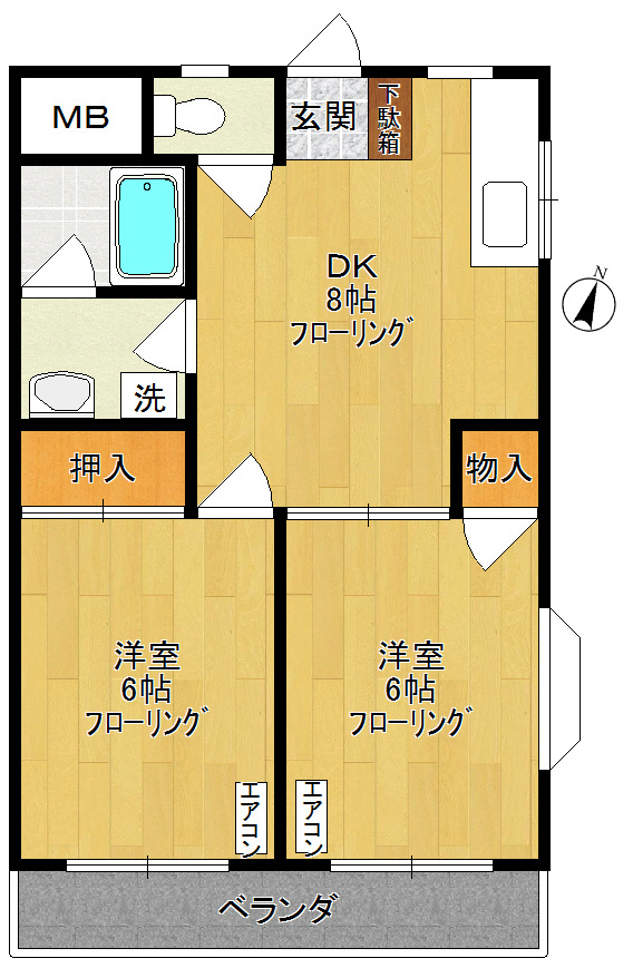 ジョイシャトル 201号室 間取り