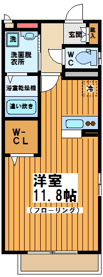 オークガーデン 203号室 間取り