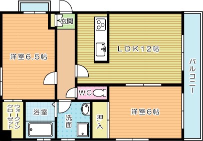 プレステージデル片野　 303号室 間取り