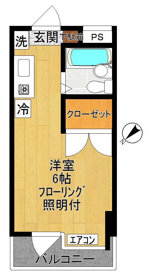 グランドゥール登戸 203号室 間取り