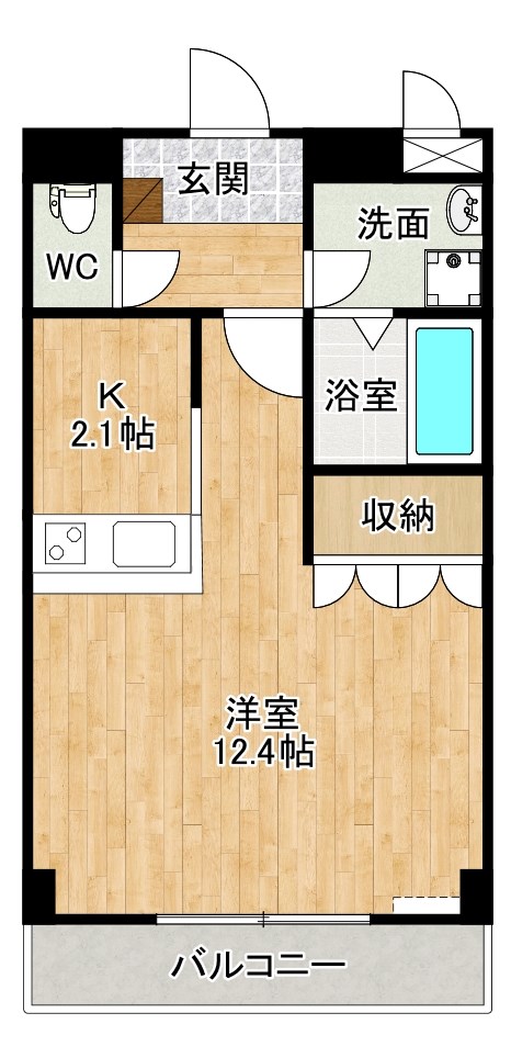 ロイヤルガーデン壱番館 202号室 間取り