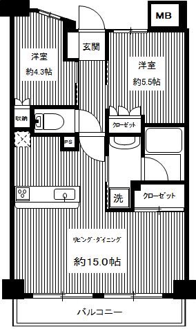ナイスヒルズコート三ッ沢片倉 0402号室 間取り