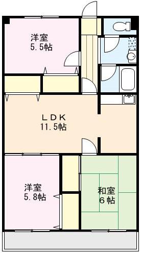 シャトーモンテーニュ大宮 302号室 間取り